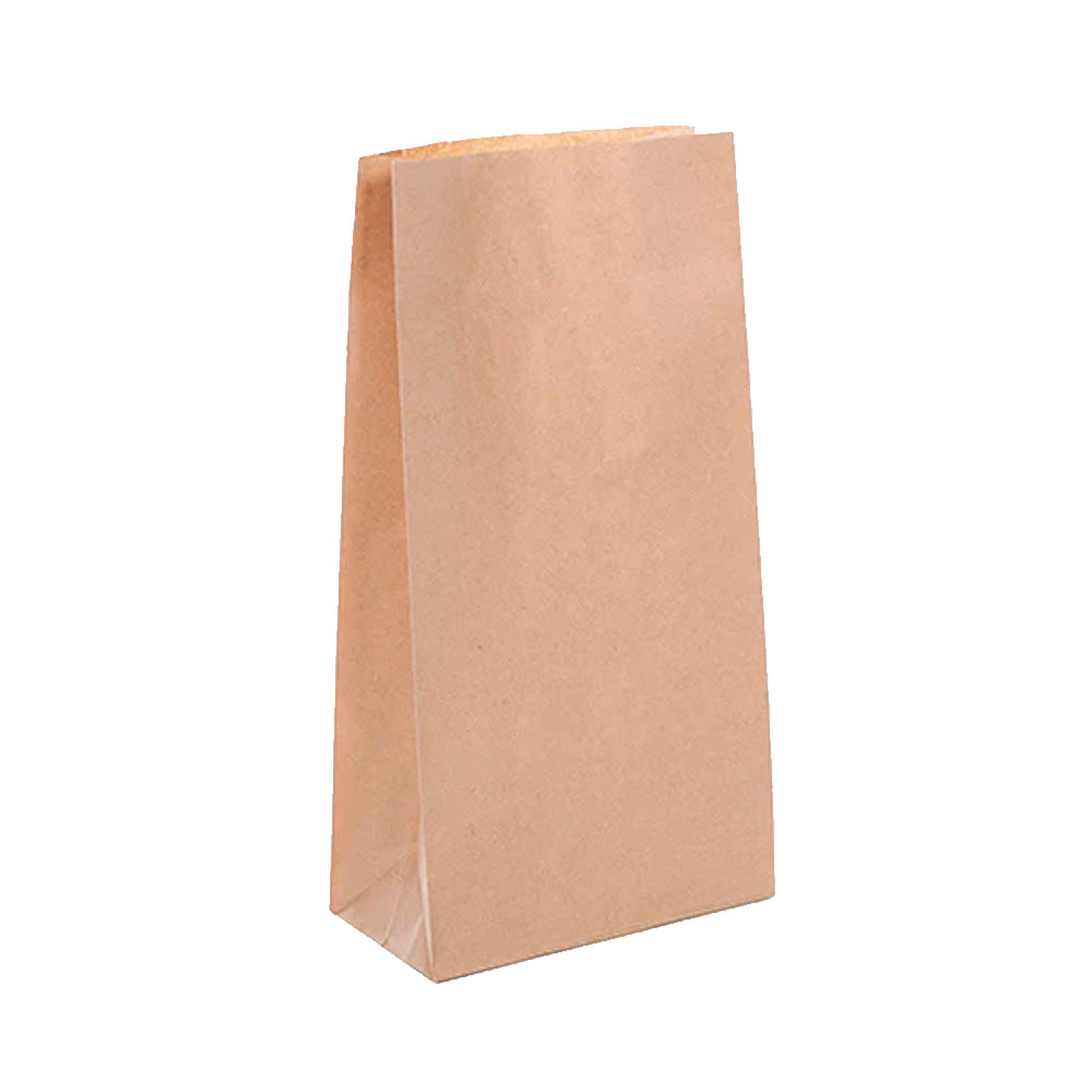 White Kraft Block Bottom Bags (110x80x300mm) – Big Brown Carrier Bag