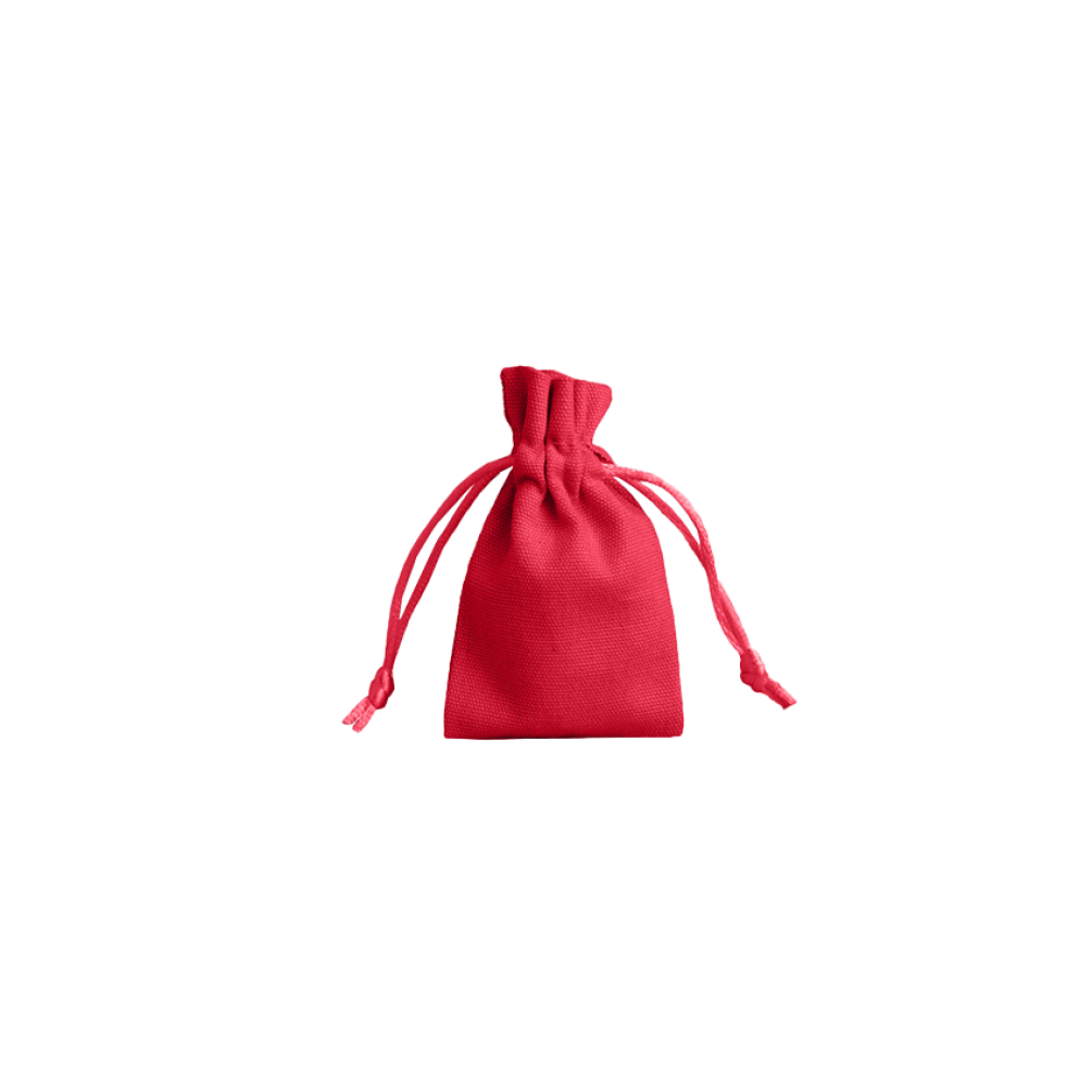 Small Radiant Red Cotton Bag