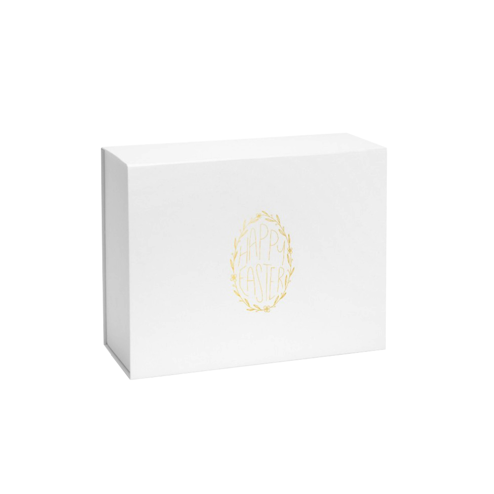 Gold Egg Easter Printed Deep White Magnetic Gift Box