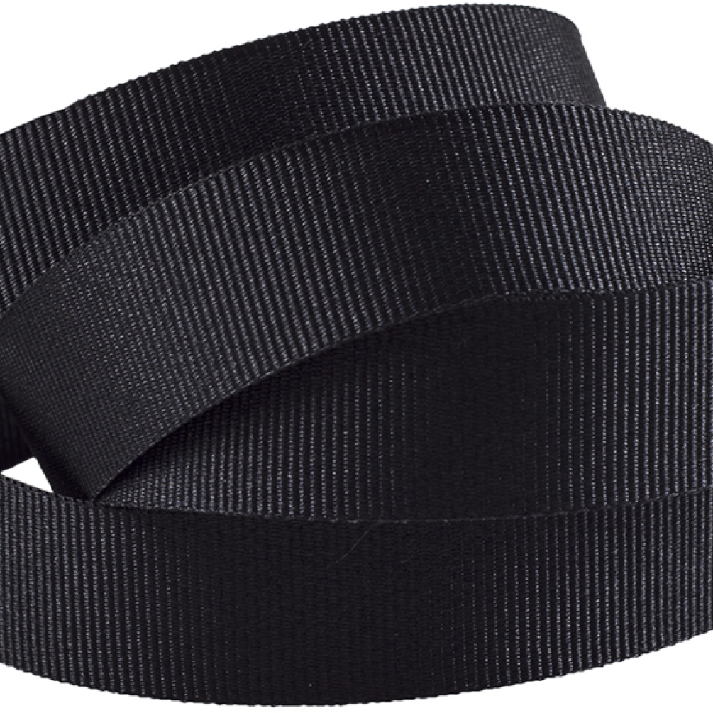 Black Recycled Grosgrain Ribbon - 10mm