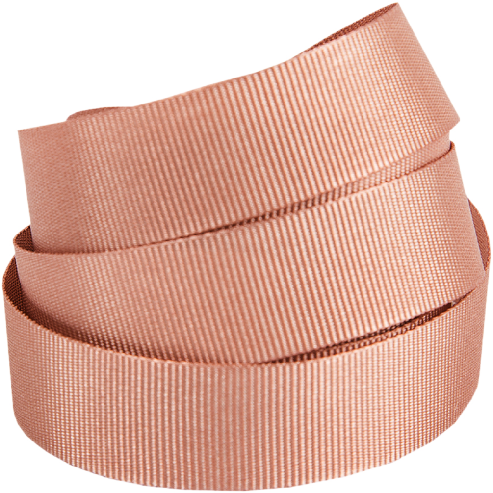 Rose Gold Grosgrain Recycled Ribbon - 15mm