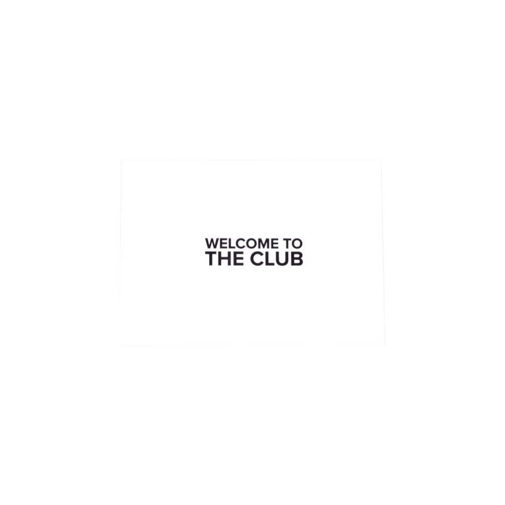 Welcome to the Club A6 Note Card in Black Foil Print