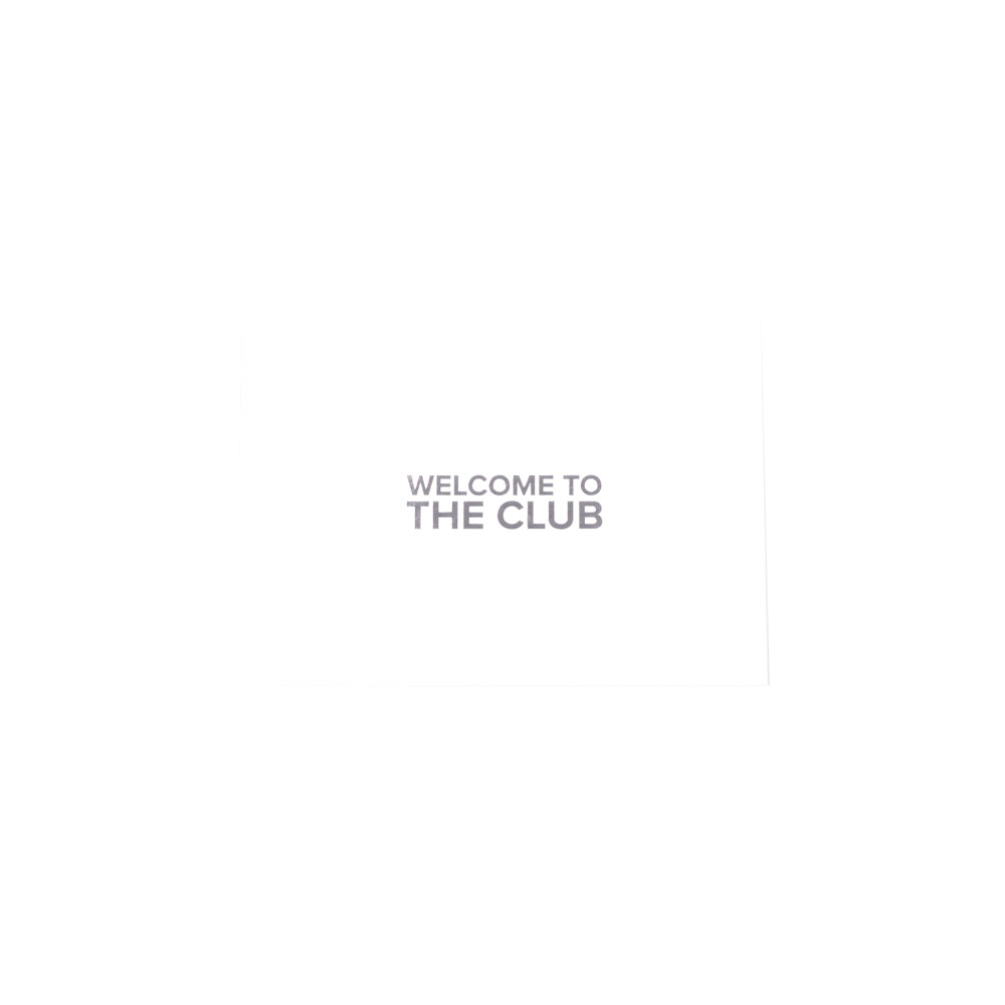 Welcome to the Club A6 Note Card in Silver Foil Print