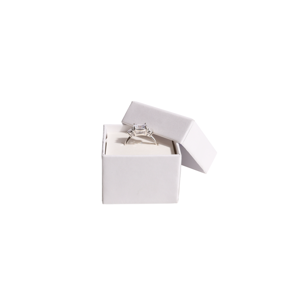 Essentials Small White Ring Jewellery Gift Box