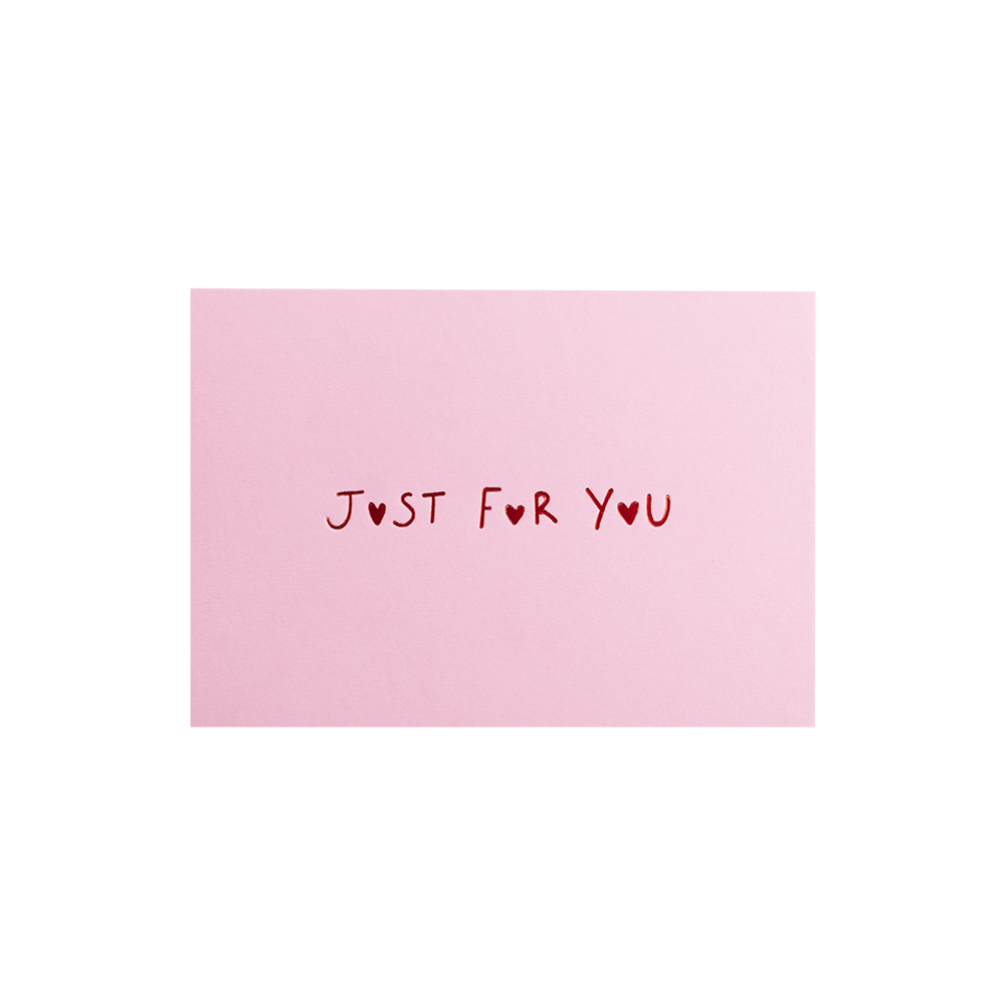 Just For You Fondant Pink A6 Note Card