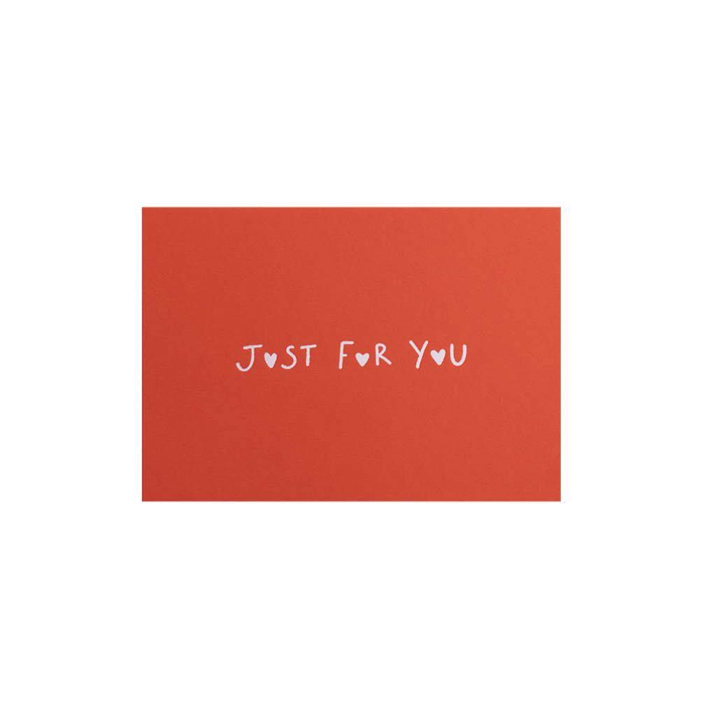 Just For You Red A6 Note Card