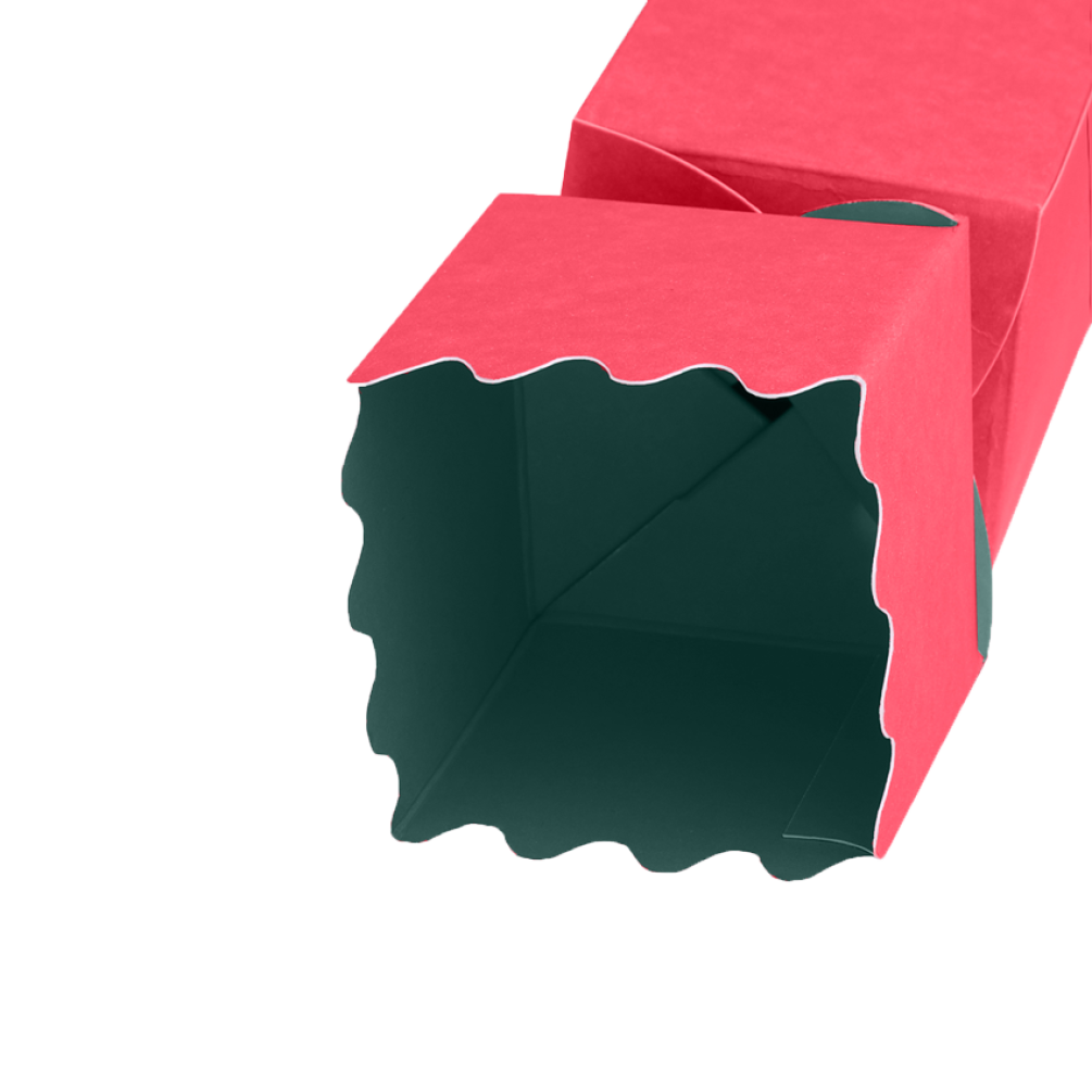 Red and Dark Green Christmas Cracker Box